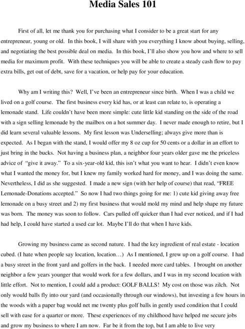 Product picture Media Sales 101